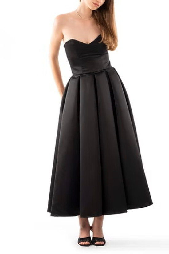 Craye Straplez Midi Elbise