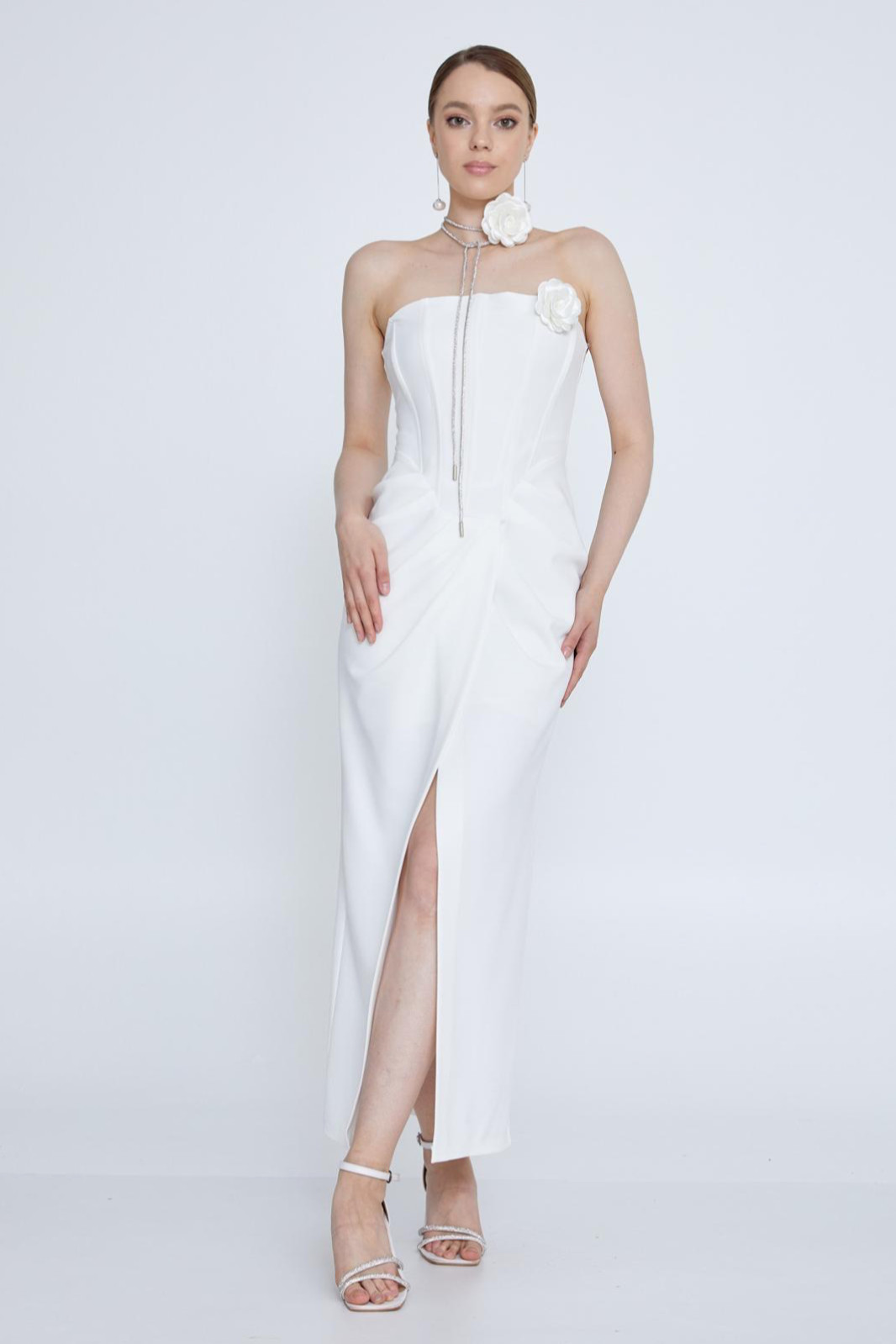 Aloette Beyaz Elbise 